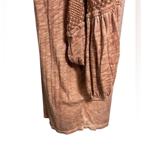 XCVI Rust Colored Blouse cut out shoulder burn out style medium oversized - Picture 7 of 15
